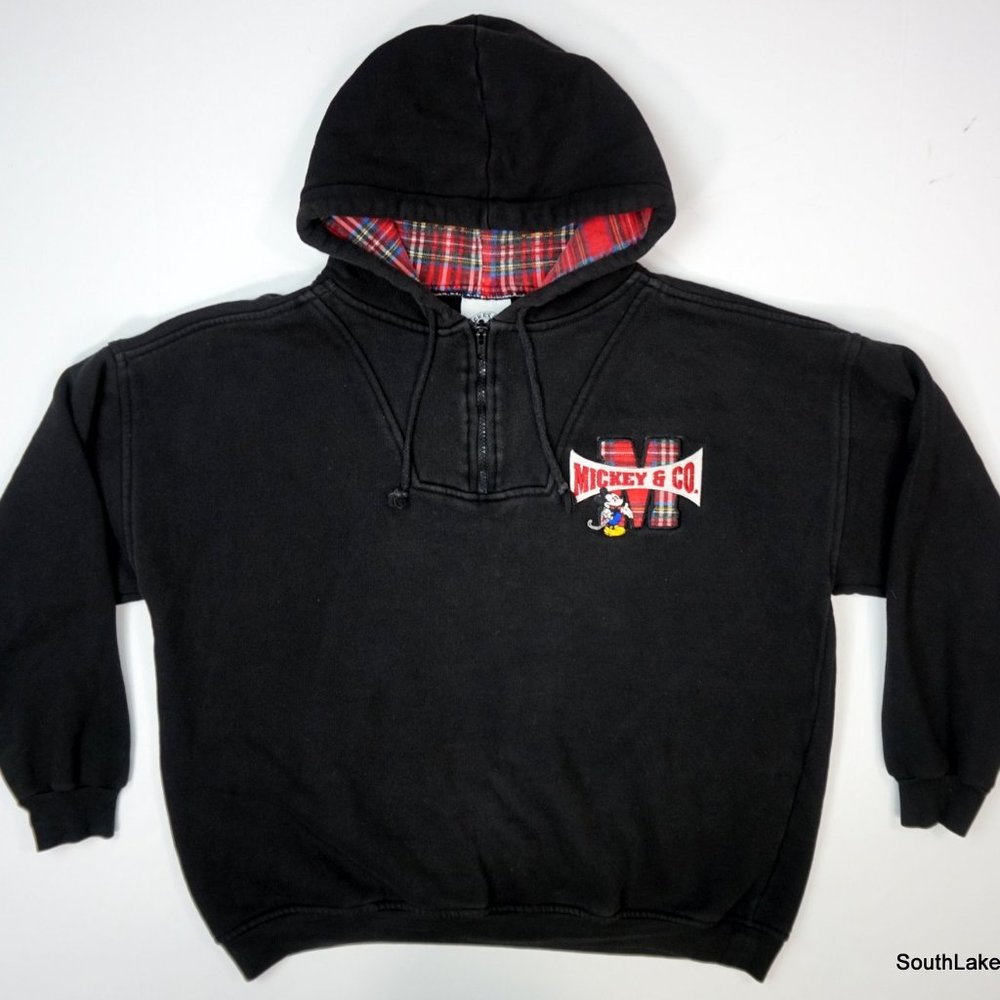 VTG Mickey & Co Hooded Sweatshirt Hoodie Sz MEDIUM